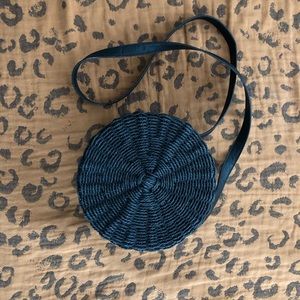 Topshop woven basket crossbody purse